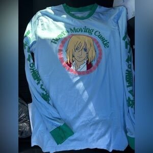 Howl's Moving Castle Blue and Green T-Shirt